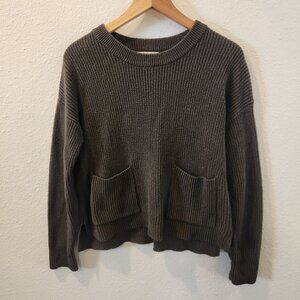 Madewell green pocket sweater